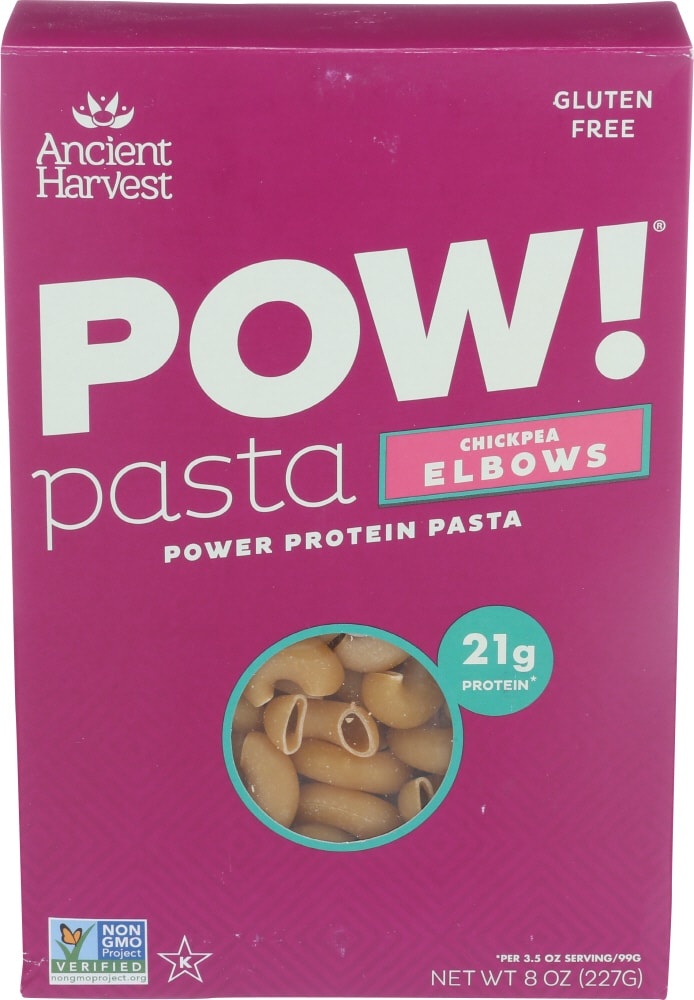 slide 1 of 1, Ancient Harvest Pow! Chickpea Pasta Elbows, 8 oz