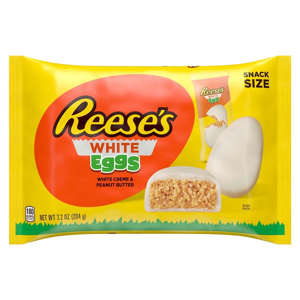 slide 1 of 2, Reese's White Creme Peanut Butter, Easter Candy Eggs Bag, 7.2 oz, 7.2 oz
