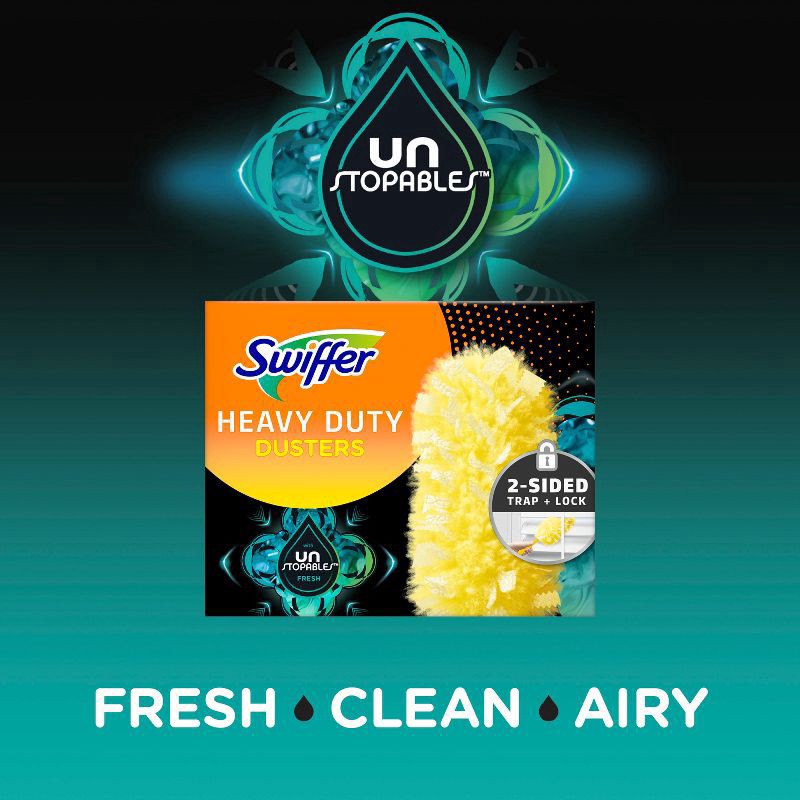 slide 5 of 9, Swiffer Unstopables Fresh Heavy Duty Duster Refill - 11ct, 11 ct
