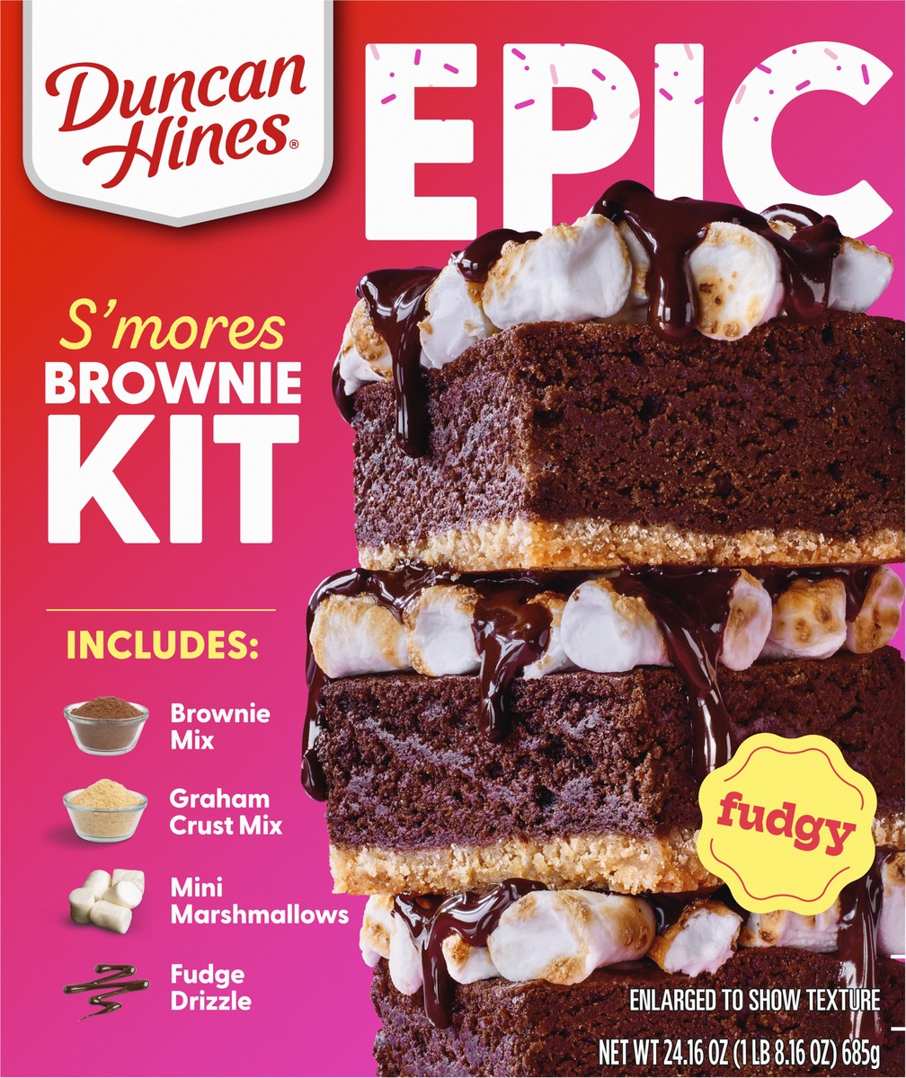 slide 12 of 12, D/Hines Duncan Hines Epic Smores Brownie Mix, 24.16 oz