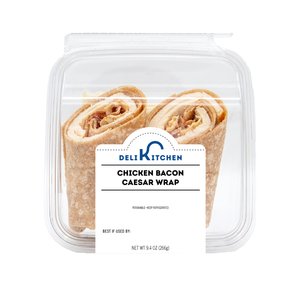 slide 1 of 1, Deli Kitchen Chicken Bacon Caesar Wrap, 9.4 oz