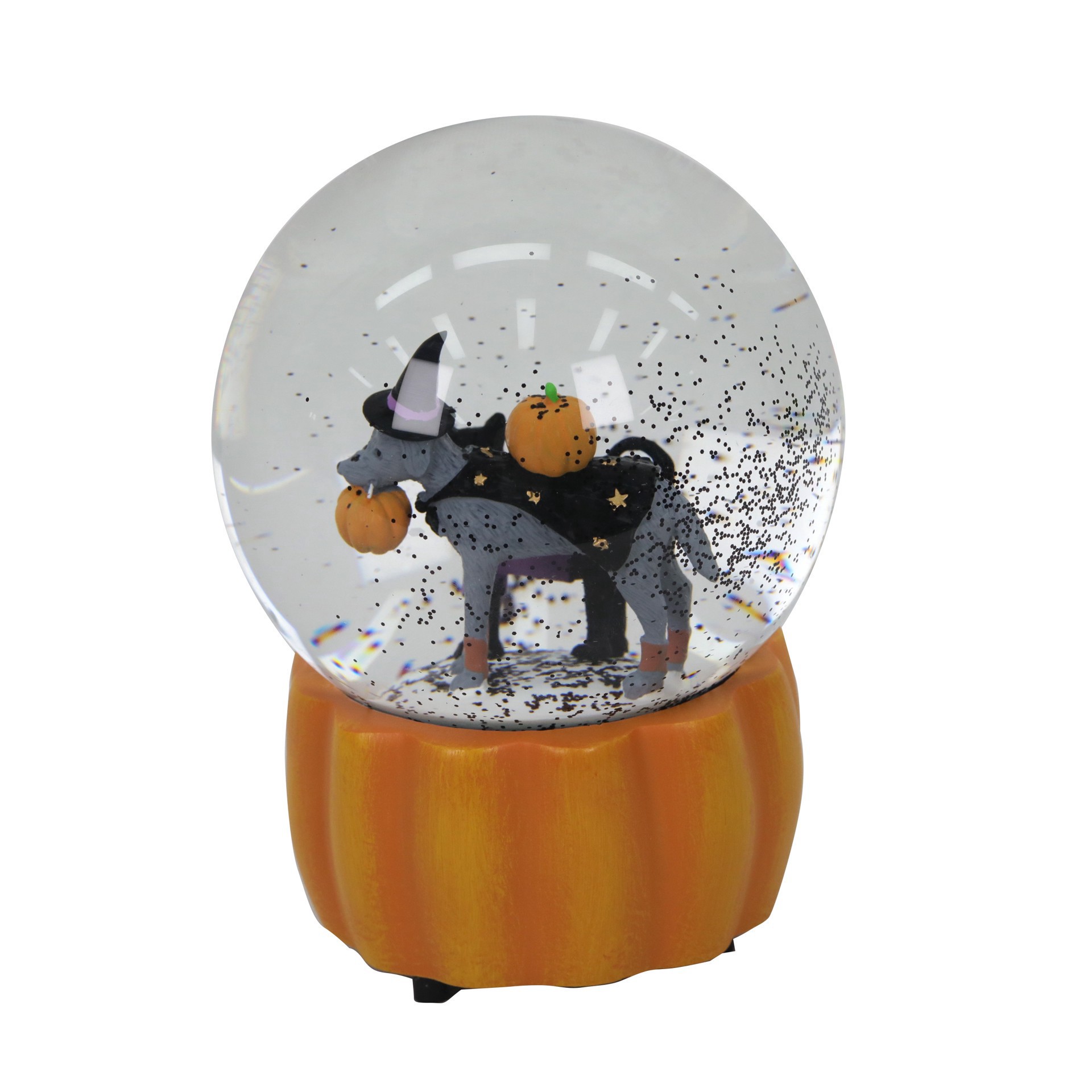 slide 2 of 2, 6.25" Happy Halloween Cat & Dog Water Globe By Ashland, 4.72 in x 4.72 in x 6.25 in