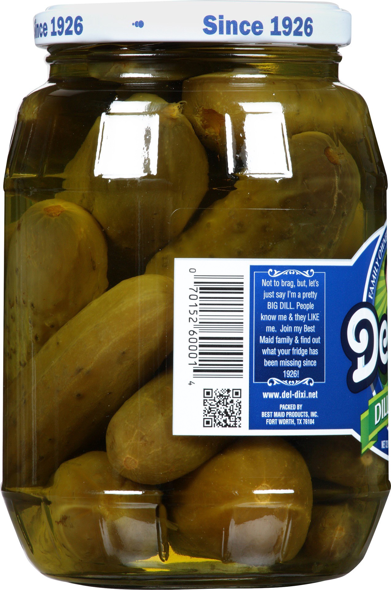 slide 4 of 5, Del-Dixi Pickles Whole Dill, 32 fl oz