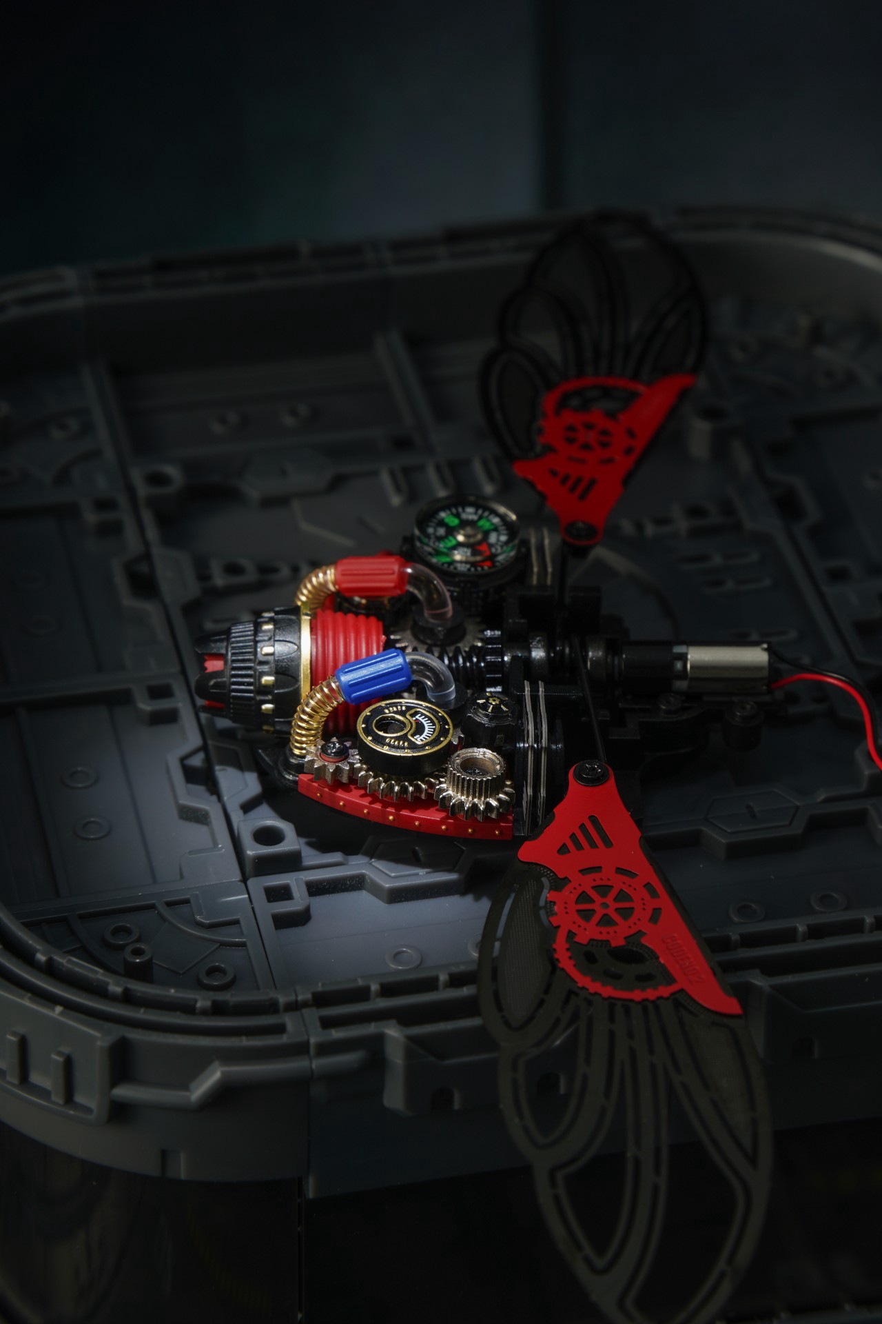 slide 8 of 8, Robotime Rokr Mechanical Age Scout Beetle Led 3d Puzzle Kit, 7.68 in x 3.74 in x 3.94 in