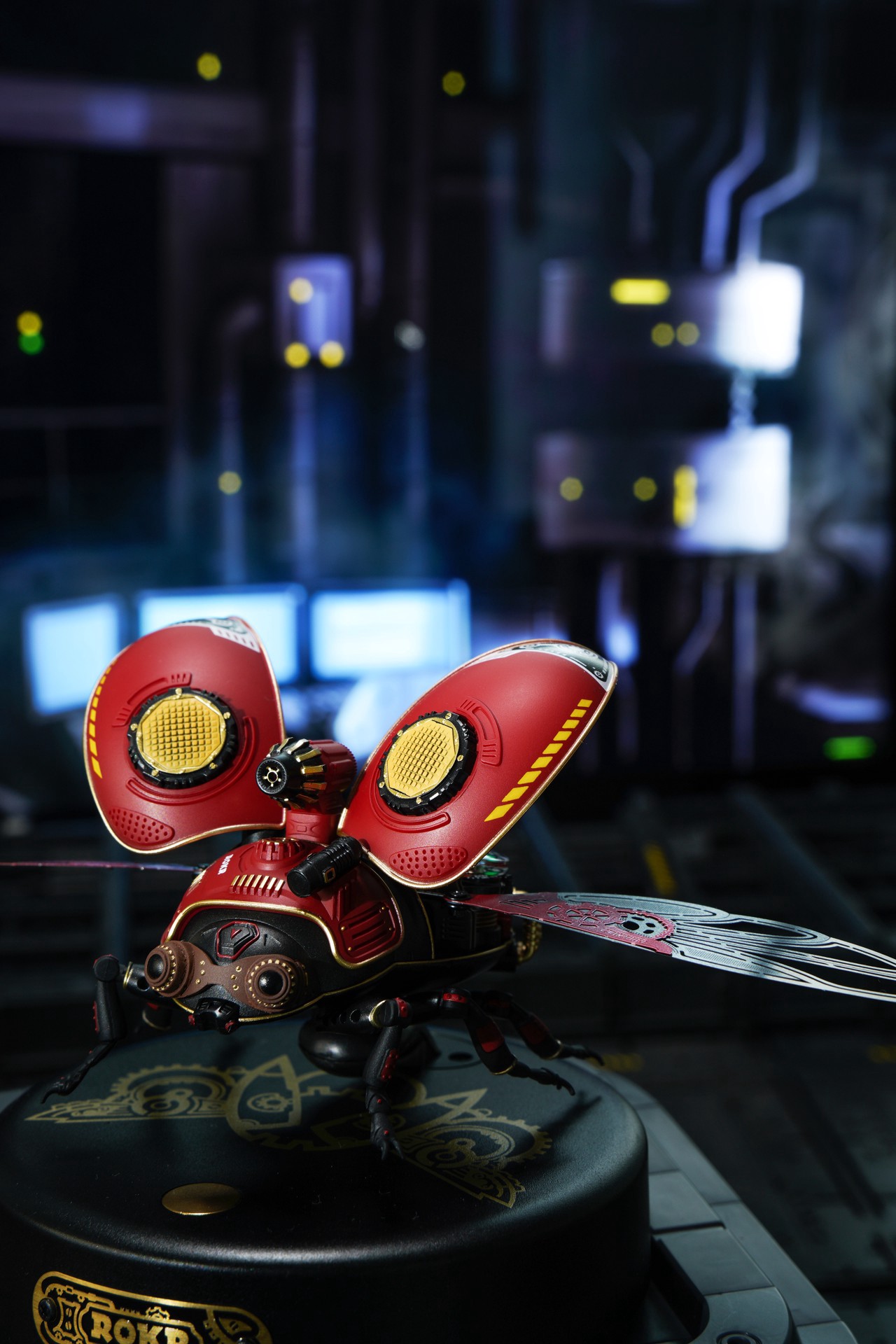 slide 5 of 8, Robotime Rokr Mechanical Age Scout Beetle Led 3d Puzzle Kit, 7.68 in x 3.74 in x 3.94 in