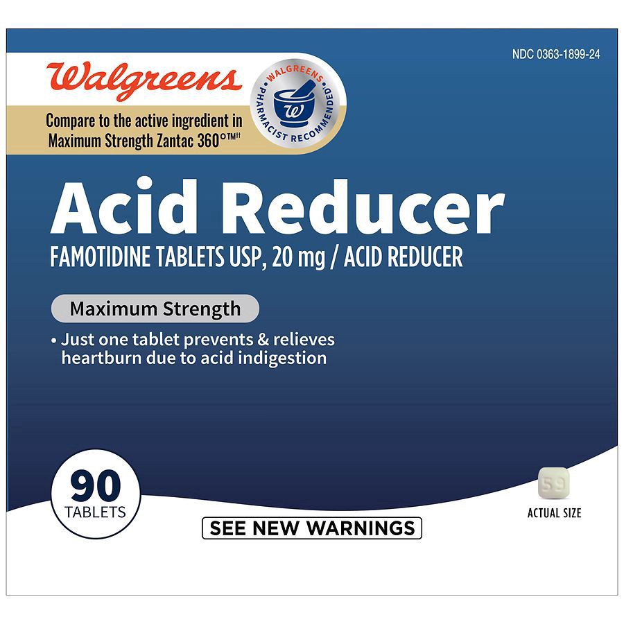 slide 2 of 5, Walgreens Maximum Strength Acid Reducer Tablets, 90 ct