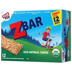Zbar - Iced Oatmeal Cookie - Soft Baked Whole Grain Snack Bars - USDA Organic - Non-GMO - Plant-Based - 1.27 oz. (12 Pack)
