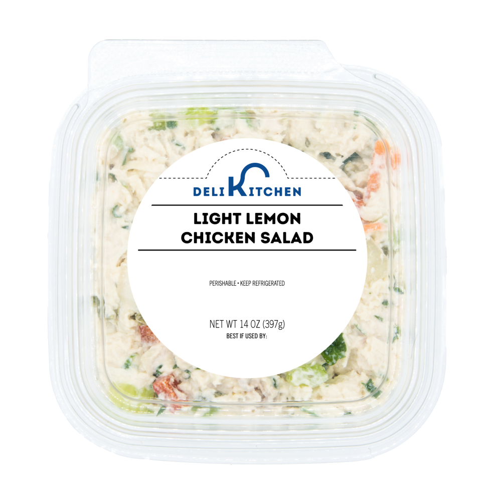 slide 1 of 1, Deli Kitchen Light Chicken Salad, 14 oz