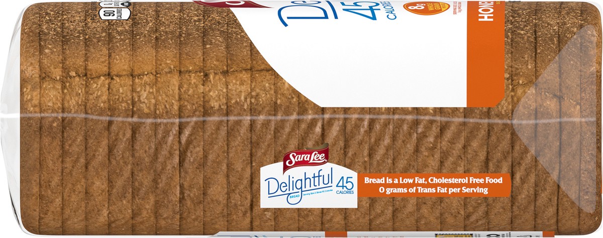 slide 8 of 12, Sara Lee Delightful Honey Whole Wheat Bread, 20 oz, Honey Wheat Bread, Bag, 20 oz