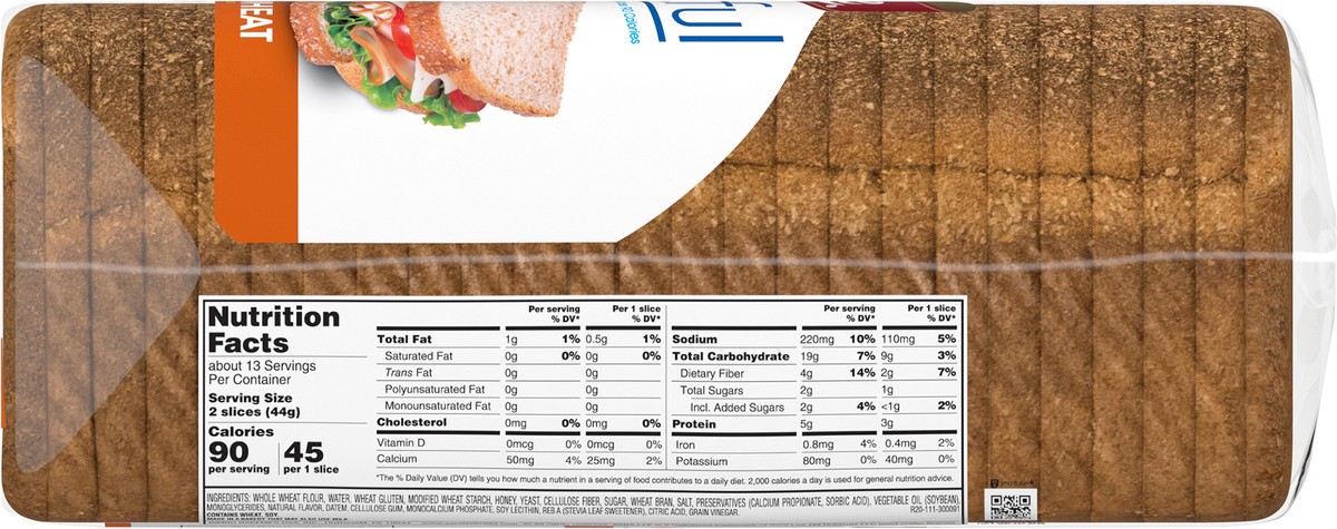 slide 9 of 12, Sara Lee Delightful Honey Whole Wheat Bread, 20 oz, Honey Wheat Bread, Bag, 20 oz