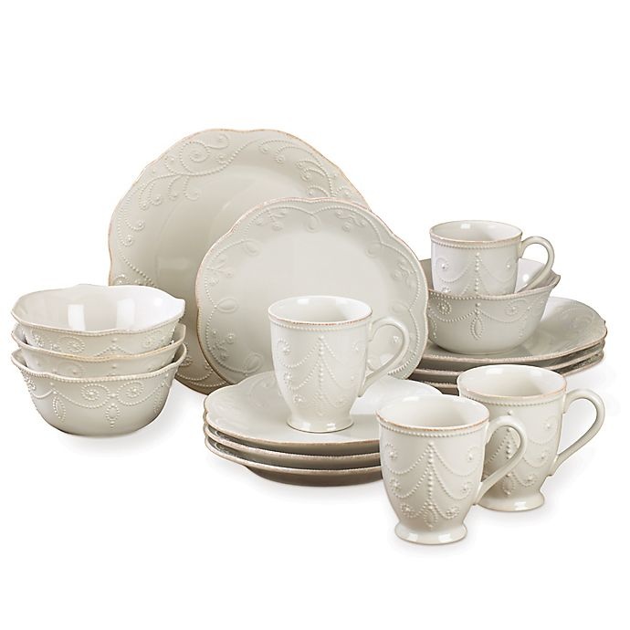 slide 1 of 1, Lenox French Perle Dinnerware Set - White, 16 ct