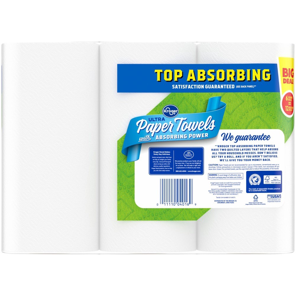 slide 3 of 4, Kroger Select-A-Sheet Double Paper Towels, 6 ct