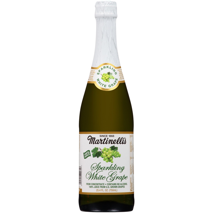 slide 1 of 6, Martinelli's Sparkling White Grape Juice, 25.4 fl oz