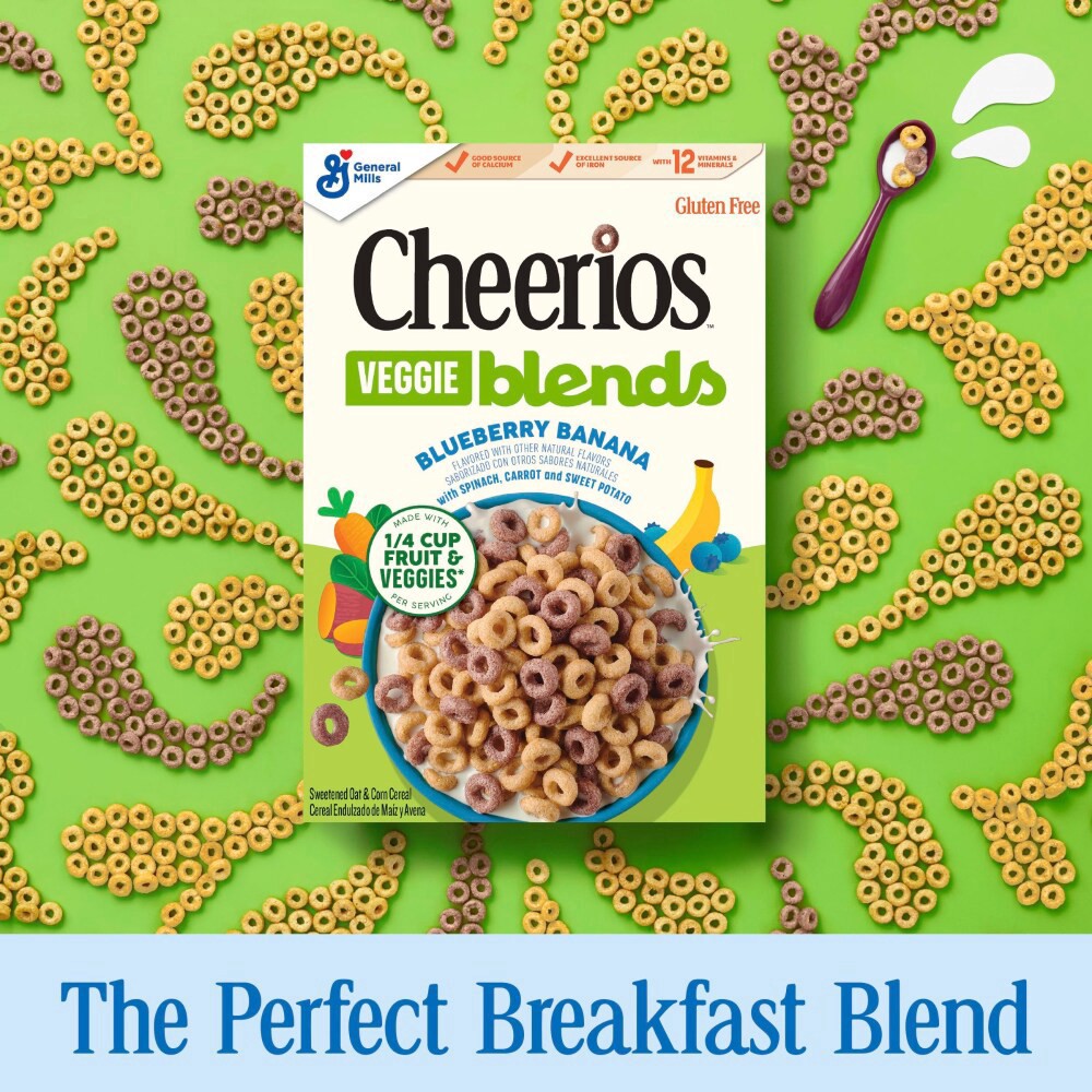 slide 3 of 6, Cheerios Blends Blueberry Banana Cereal 10.6 Ounces, 10.6 oz