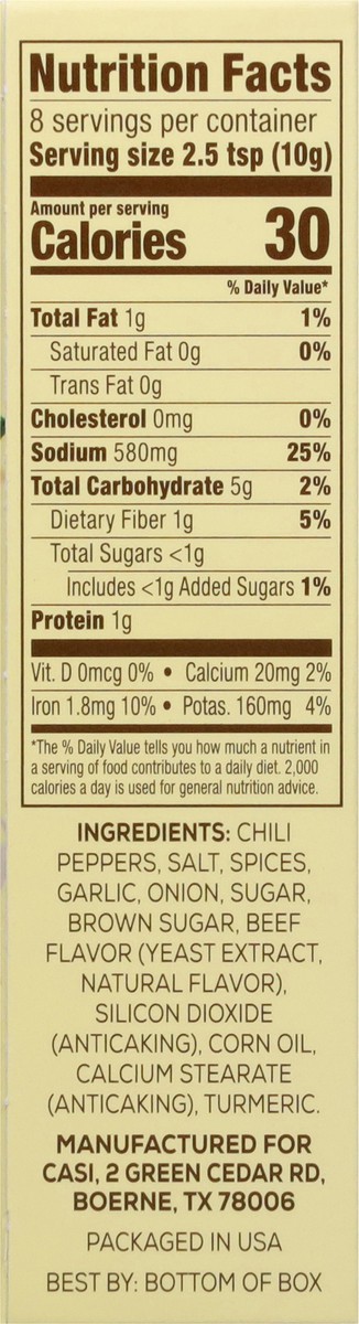 slide 12 of 12, Casi Terlingua Chili Mix 2.8 oz, 2.8 oz