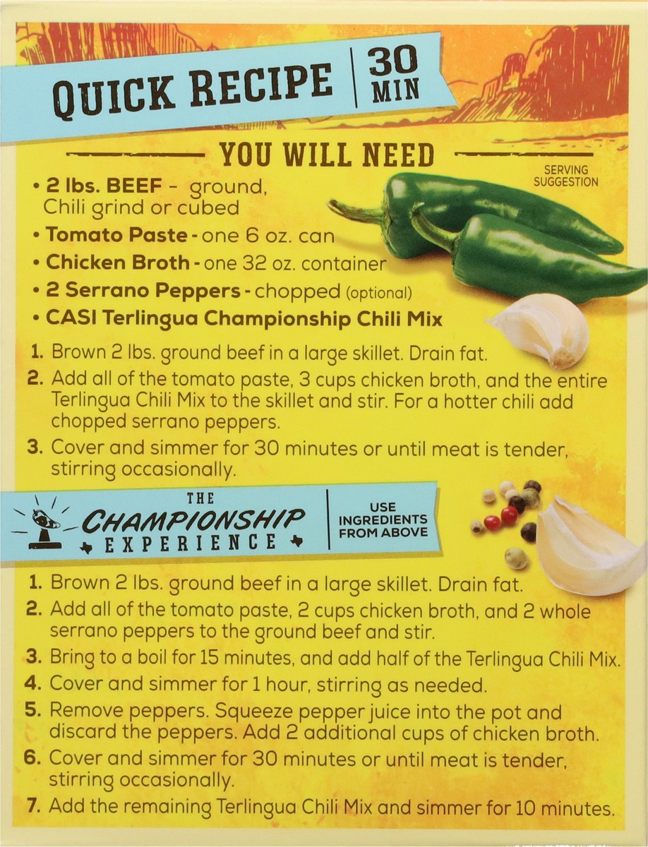 slide 6 of 12, Casi Terlingua Chili Mix 2.8 oz, 2.8 oz