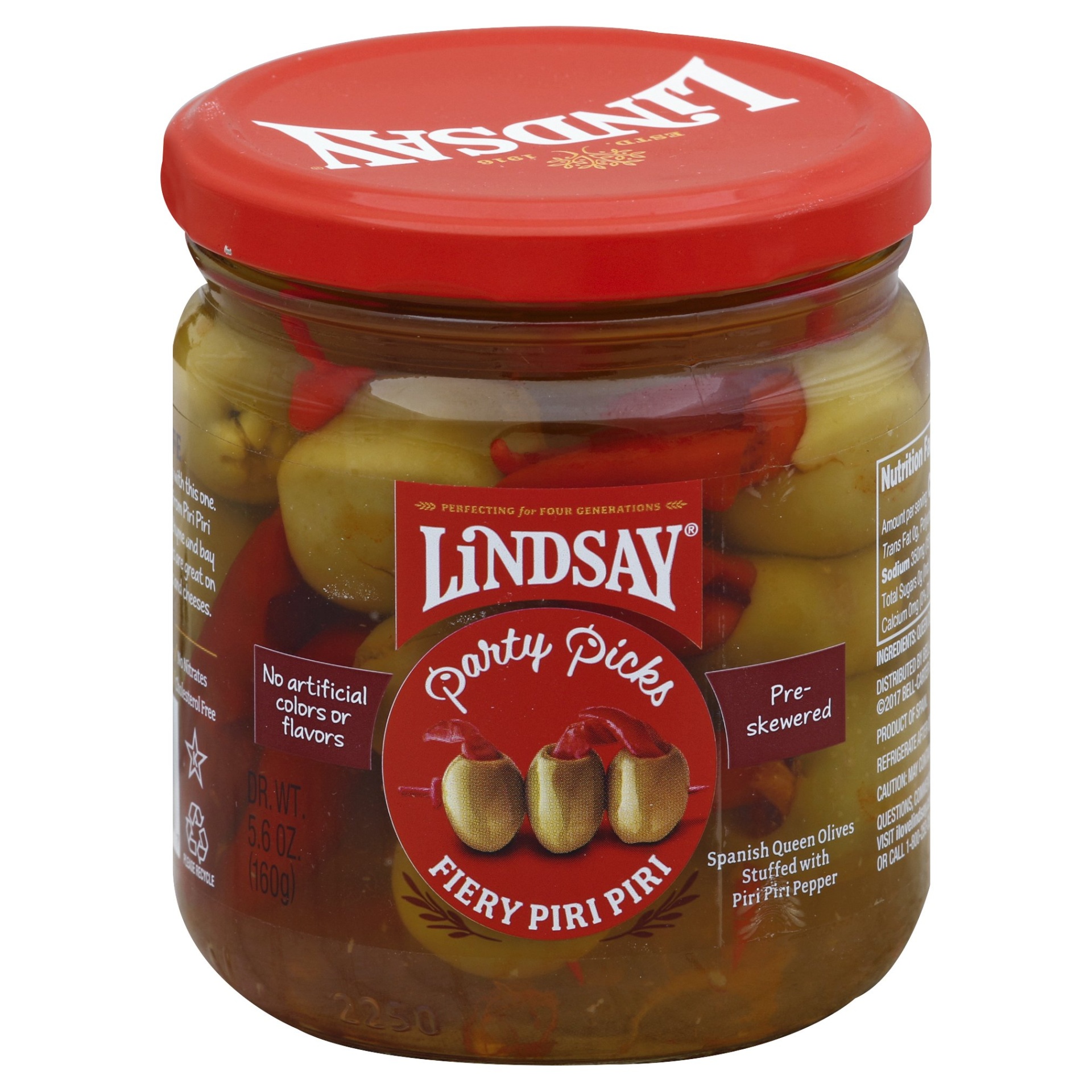 slide 1 of 1, Lindsay Olives, Spanish Queen, Fiery Piri Piri, 5.6 oz