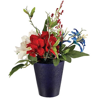 slide 1 of 1, Destination Holiday Floral Arrangement Spring Tabletop Decor, 8 in