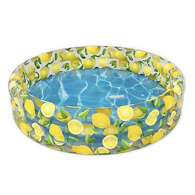 slide 1 of 1, PoolCandy Lemon Print Designer Sunning Pool, 60 in