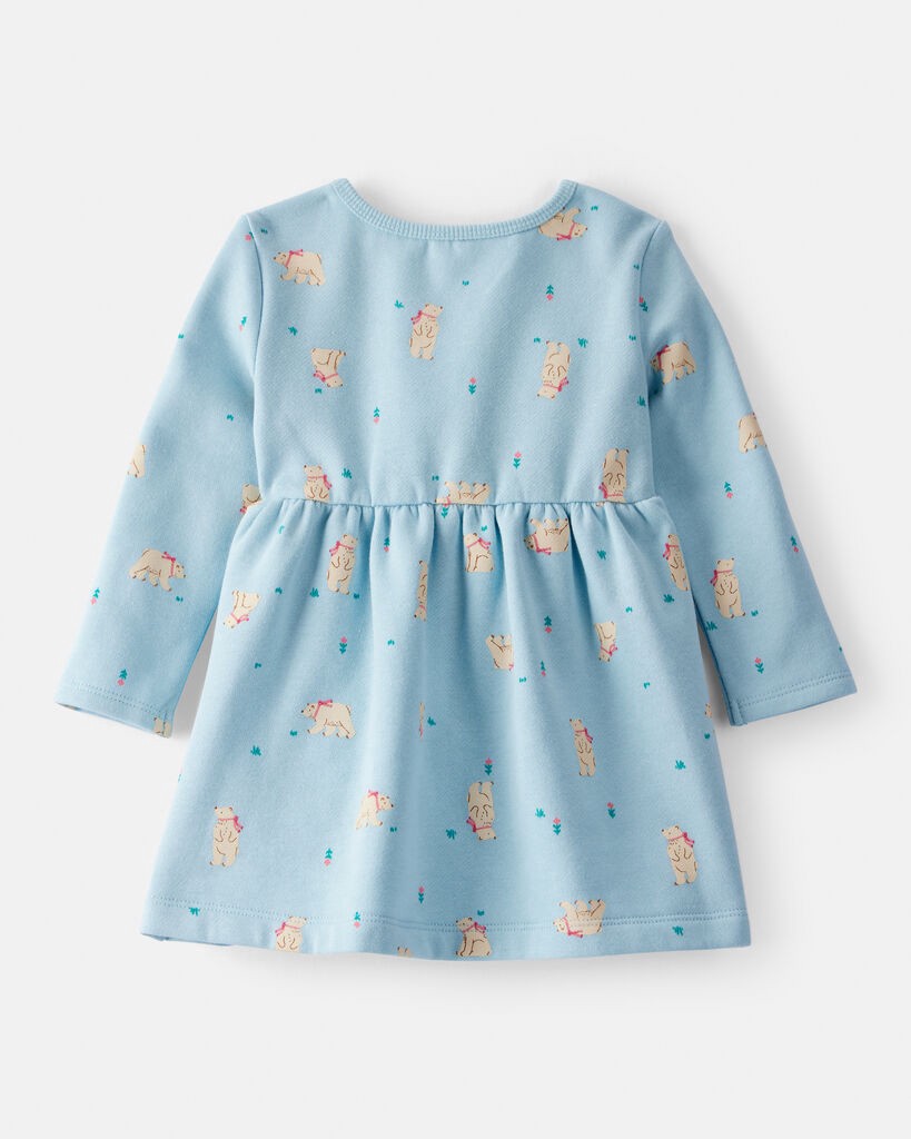 slide 3 of 3, Carter's Baby Girl DayDream Fleece Polar Bear Knit Dress - Blue Blue 24M, 1 ct