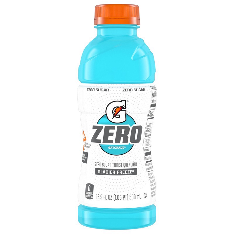 slide 1 of 1, Gatorade Zero Zero Sugar Thirst Quencher Glacier Freeze 16.9 Fl Oz, 101.4 oz
