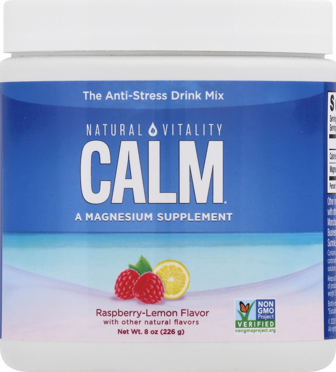 slide 1 of 5, Calm Raspberry-Lemon Flavor Anti-Stress Drink Mix 8 oz, 8 oz