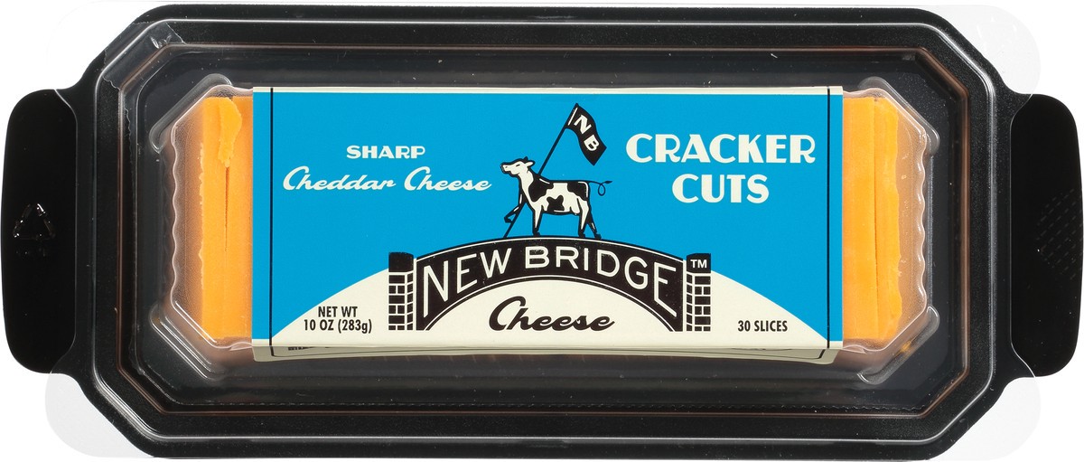 slide 1 of 9, New Bridge Sharp Cheddar Cracker Cut Yllw Chse, 10 oz