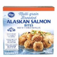 slide 1 of 1, Kroger Multi-Grain Breaded Alaskan Salmon Bites, 12 oz