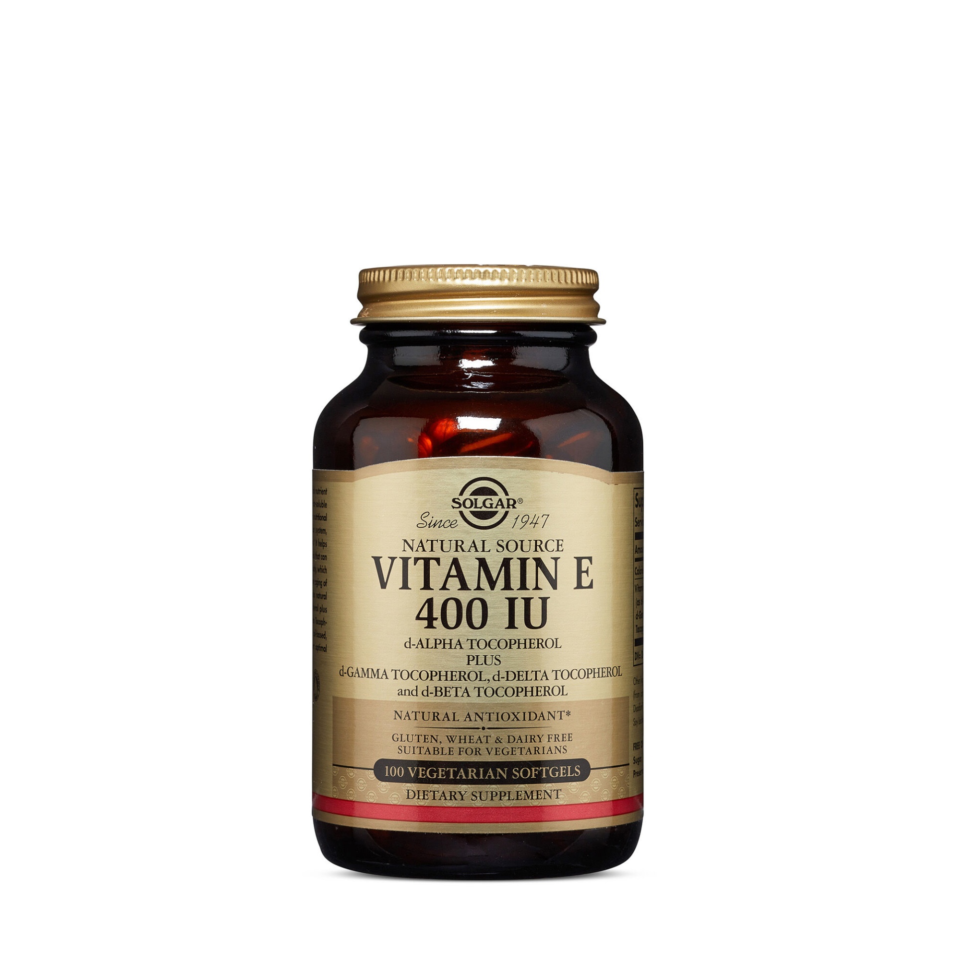 slide 1 of 1, Solgar Vitamin E 400 IU Softgels, 100 ct