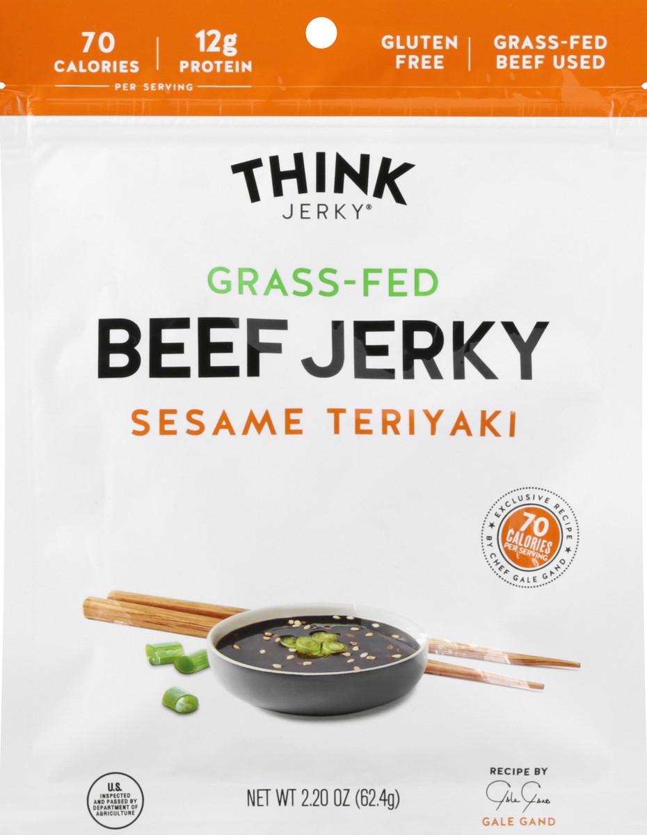 slide 1 of 12, Think Jerky Sesame Teriyaki Beef Jerky - 2.2 oz, 2.2 oz