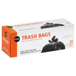 Publix Trash Bags, with Flap Ties Closure System
