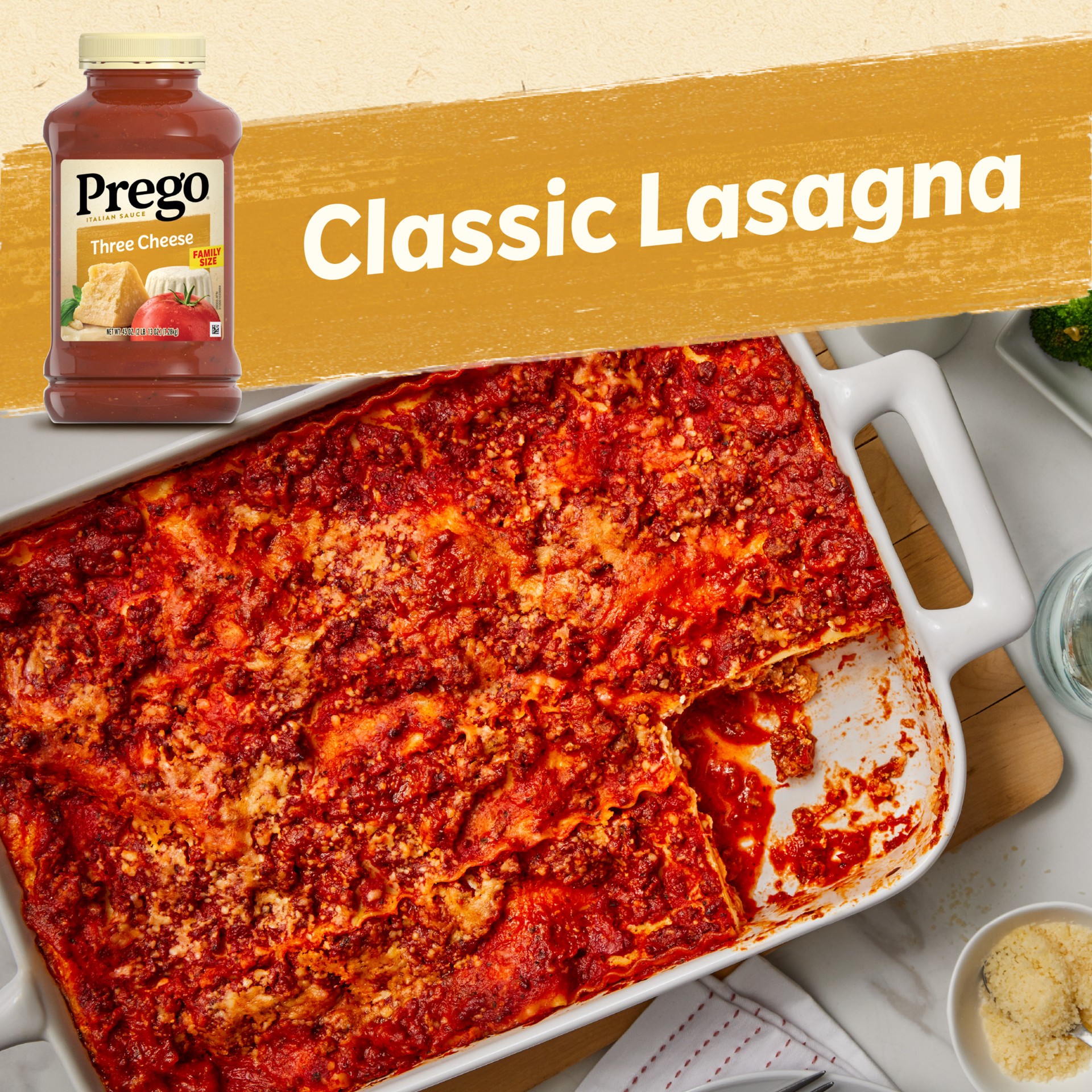 slide 9 of 9, Prego Three Cheese Pasta Sauce, 45 oz Jar, 45 oz
