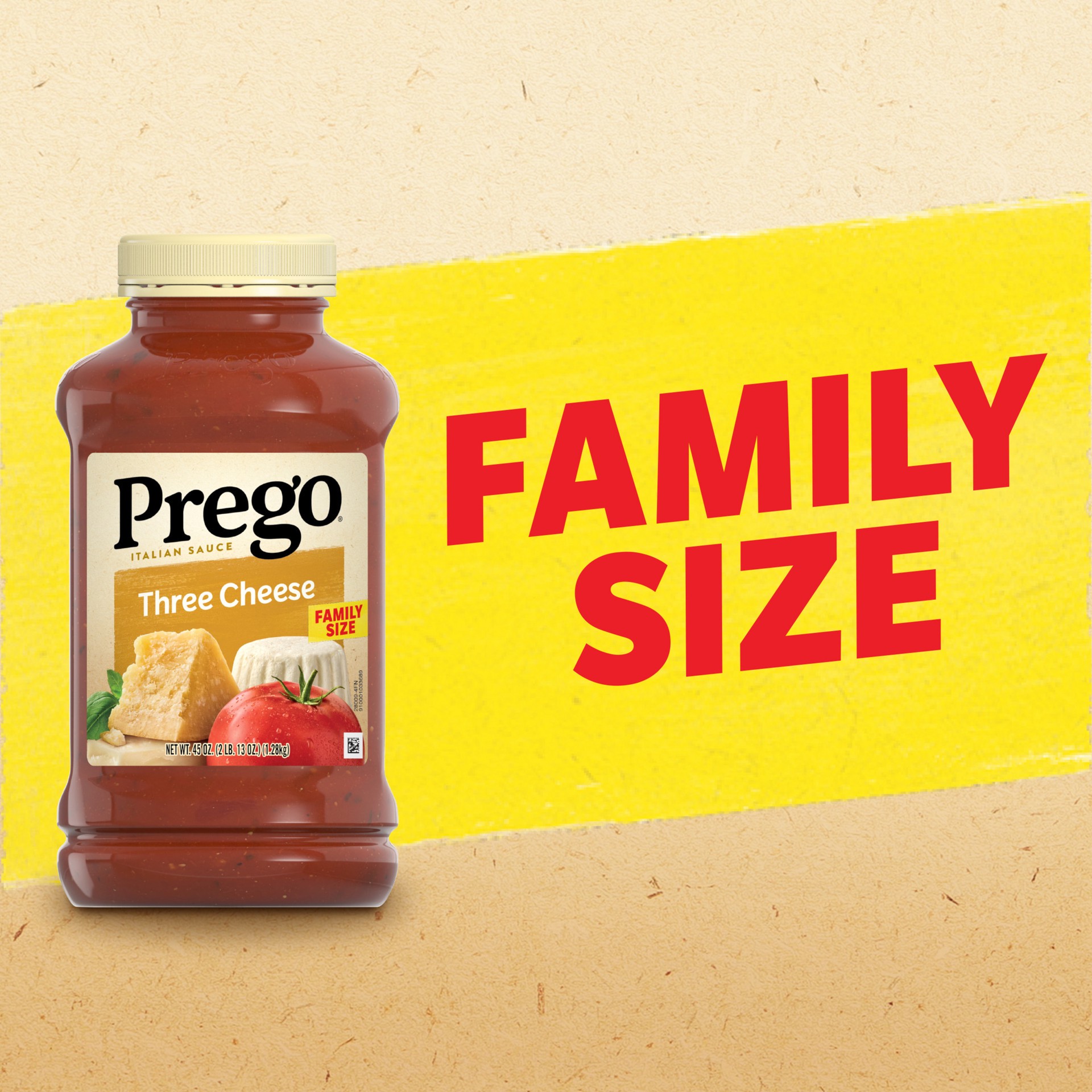 slide 6 of 9, Prego Three Cheese Pasta Sauce, 45 oz Jar, 45 oz