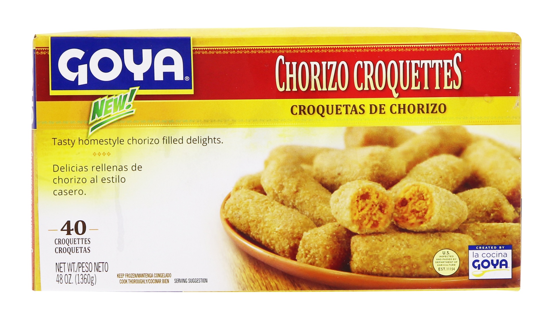 slide 1 of 1, Goya Chorizo Croq.fam., 40 ct