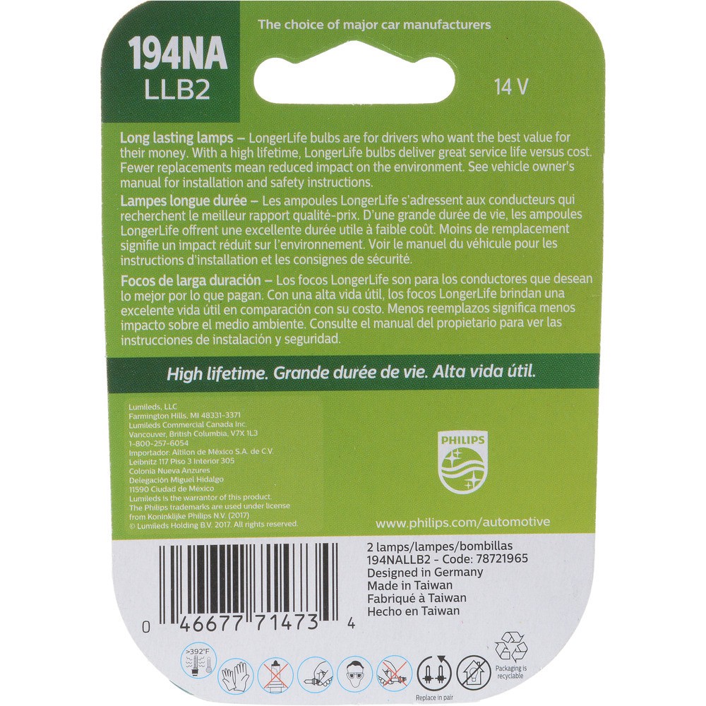 slide 2 of 2, Philips Longerlife Miniature 194Nallb2, 2 ct