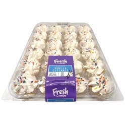 FRESH FROM MEIJER FFM 24ct WHITE ICED VANILLA CUPCAKES