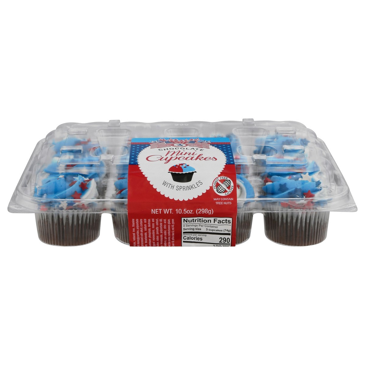 slide 1 of 9, LaBree's Bakery Chocolate Cupcakes with Sprinkles Mini 10.5 oz, 10.5 oz