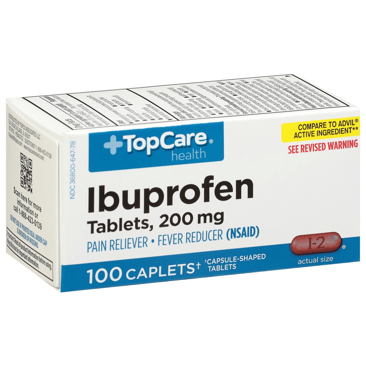 slide 8 of 15, Topcare Med Ibuprofen Caps, 100 ct