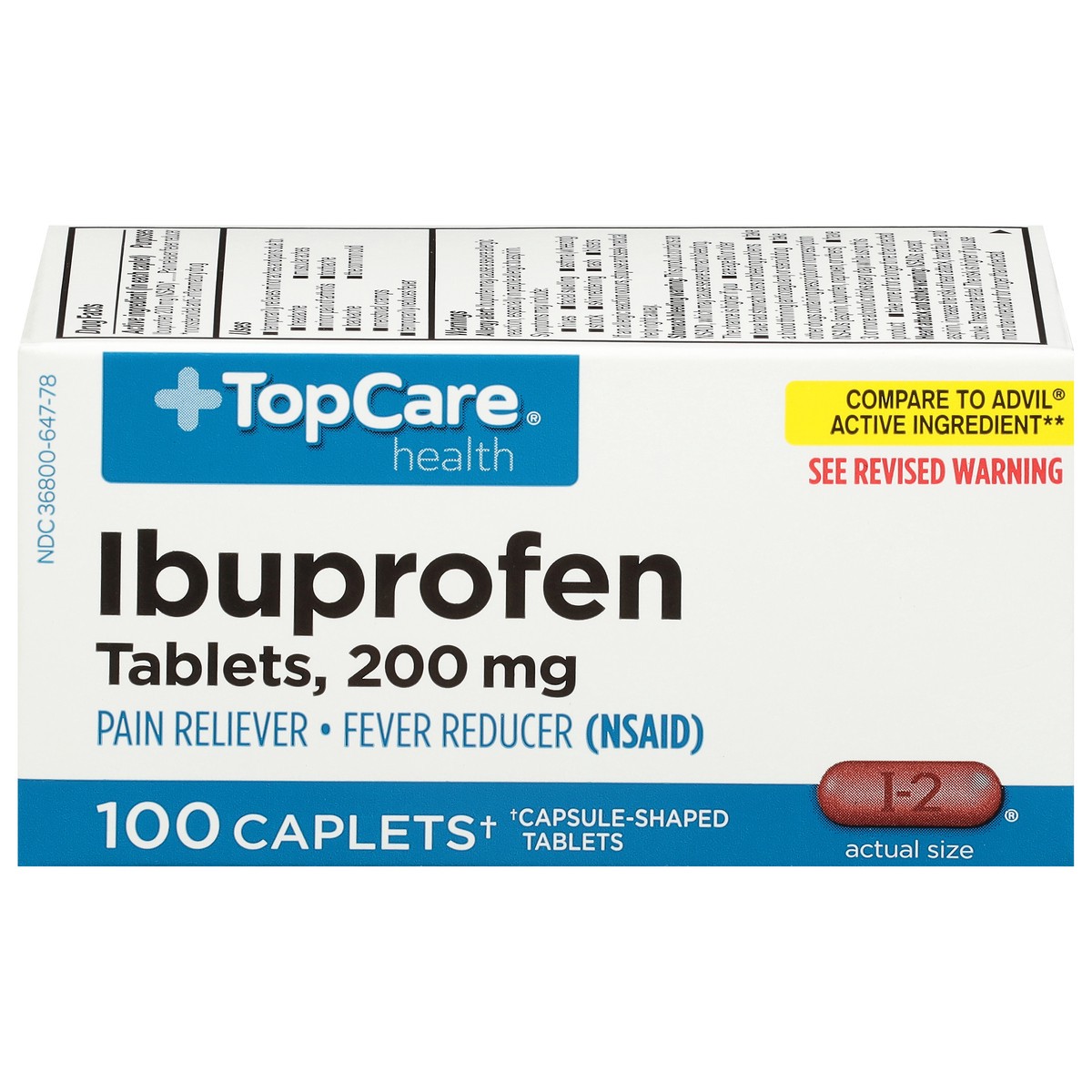 slide 1 of 15, Topcare Med Ibuprofen Caps, 100 ct