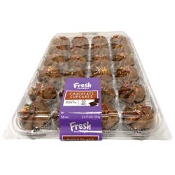 FRESH FROM MEIJER FFM 24ct CHOCOLATE ICED CHOCOLATE CUPCAKES