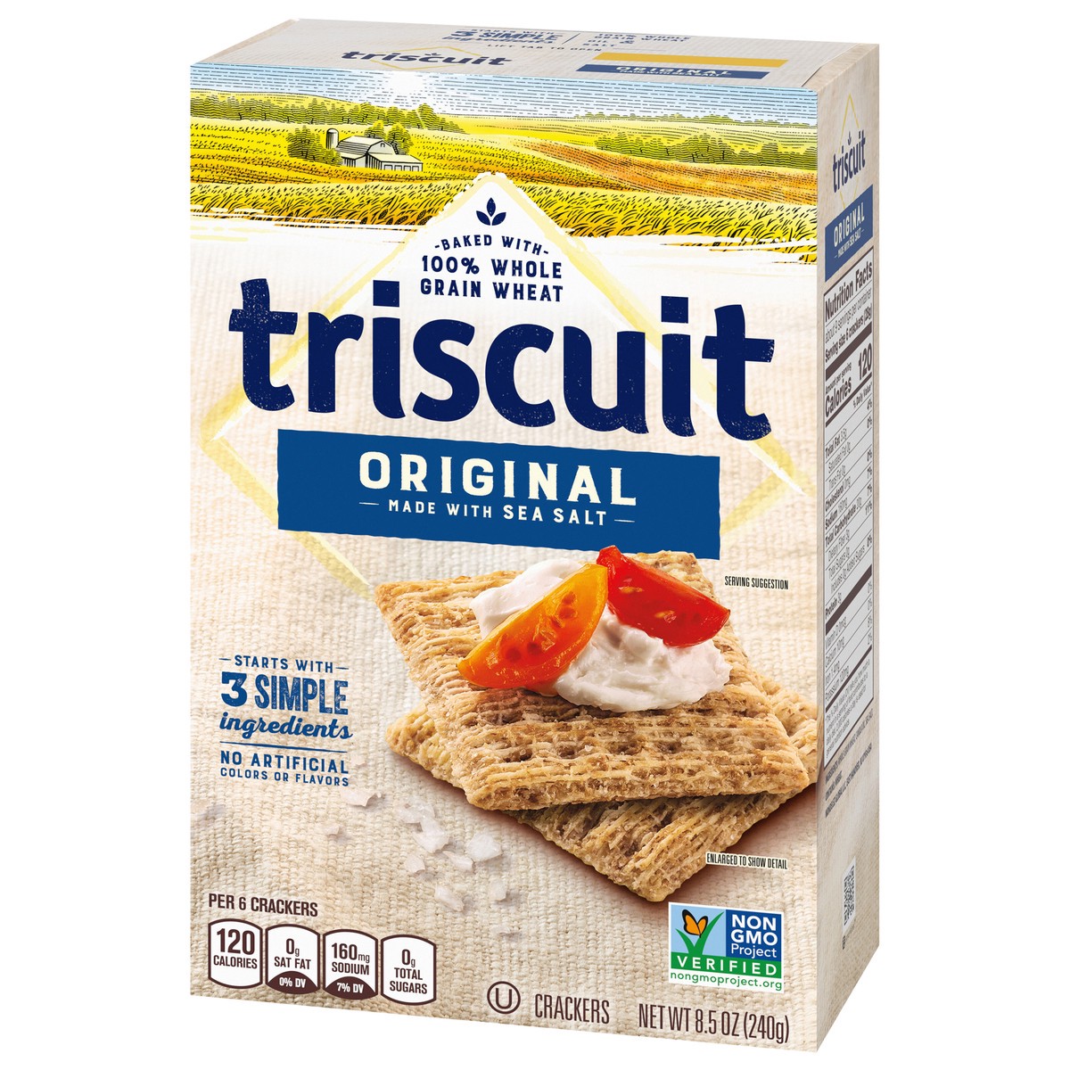 slide 4 of 9, Triscuit Original Whole Grain Wheat Crackers, Vegan Crackers, 8.5 oz, 8.5 oz