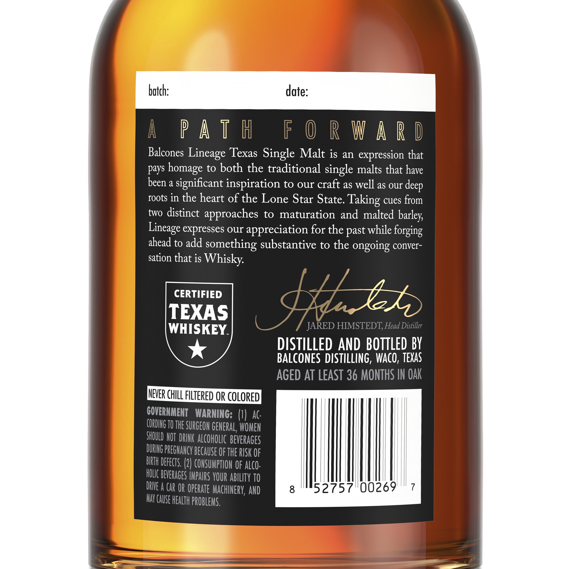 slide 3 of 4, Balcones Lineage Texas Single Malt Whisky, 750 mL, 750 ml