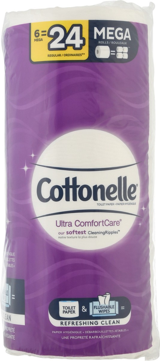 slide 3 of 11, Cottonelle Mega Roll Bath Tissue 6Pk, 6 ct