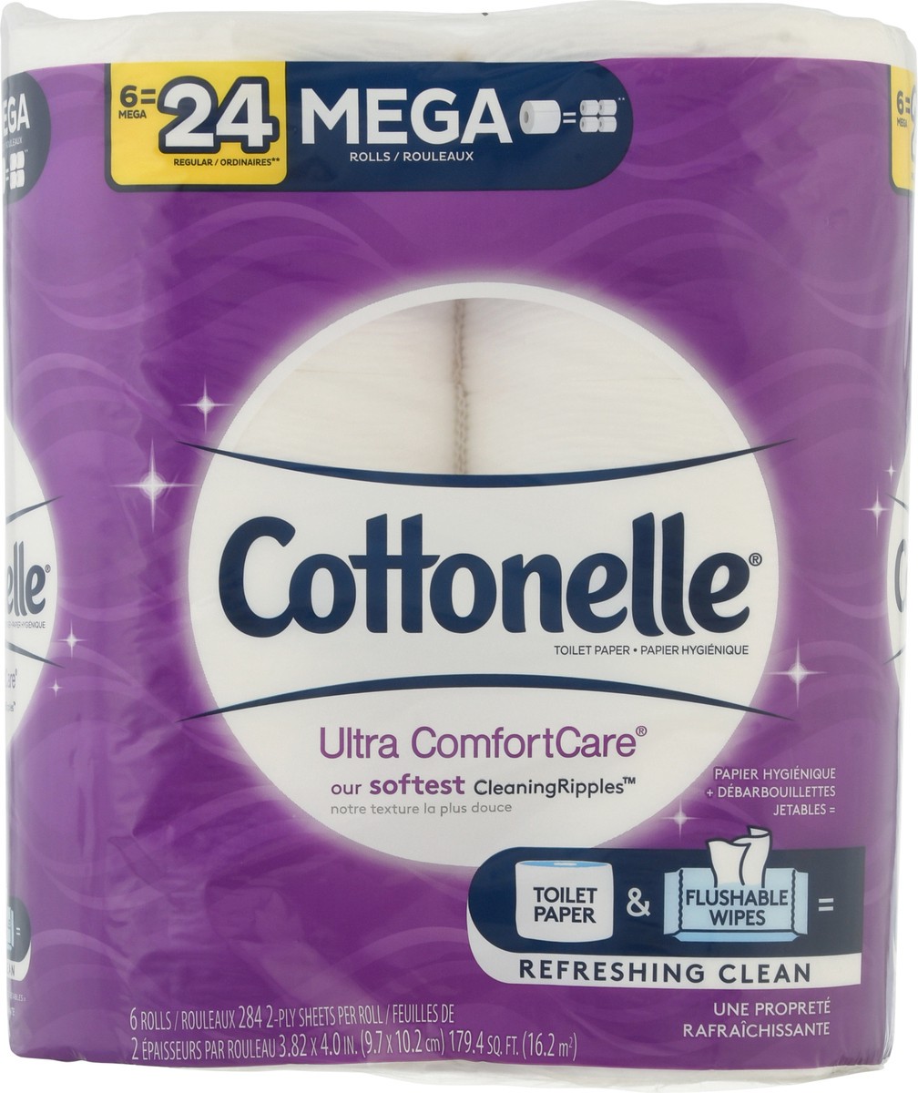 slide 7 of 11, Cottonelle Mega Roll Bath Tissue 6Pk, 6 ct