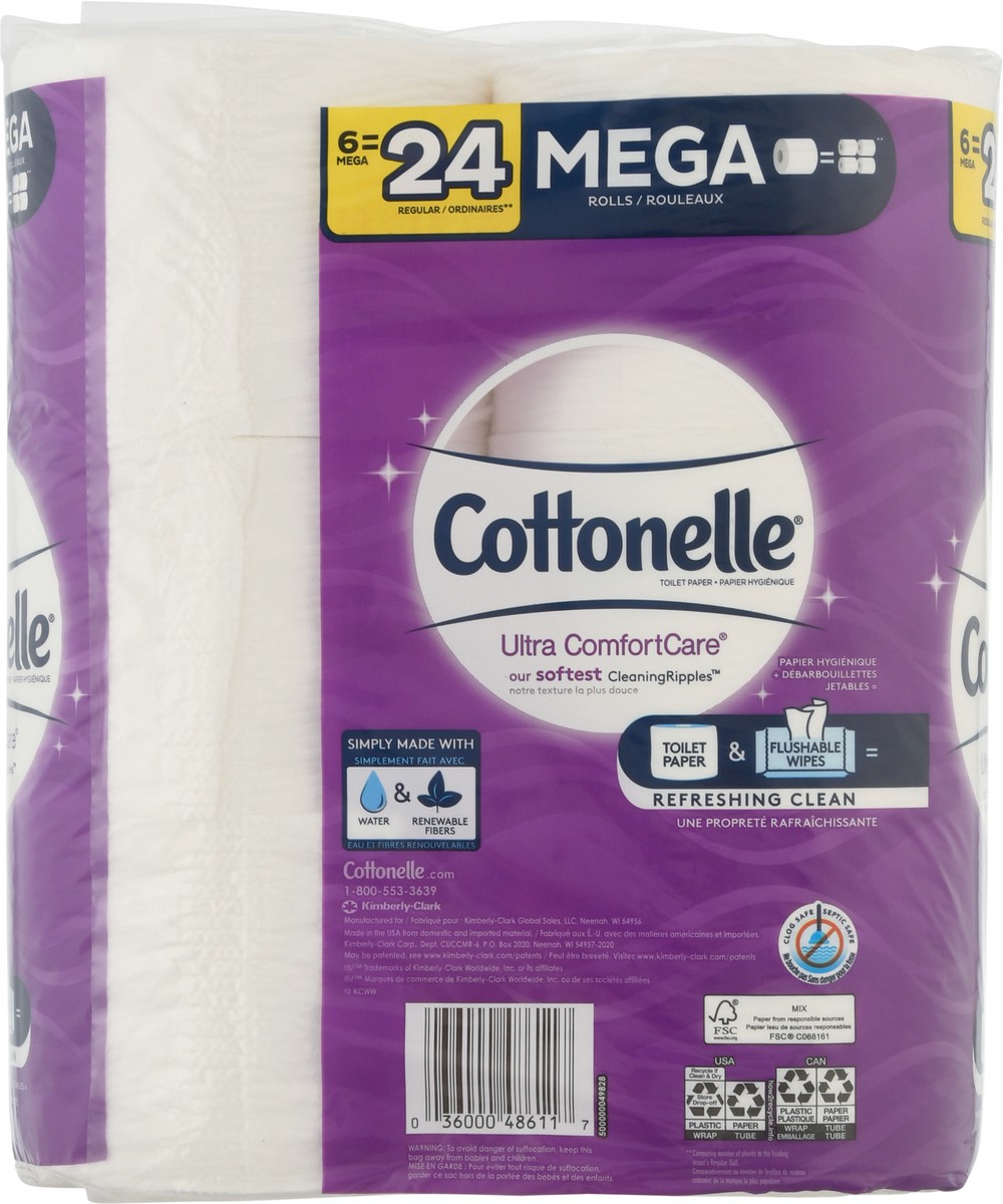 slide 11 of 11, Cottonelle Mega Roll Bath Tissue 6Pk, 6 ct