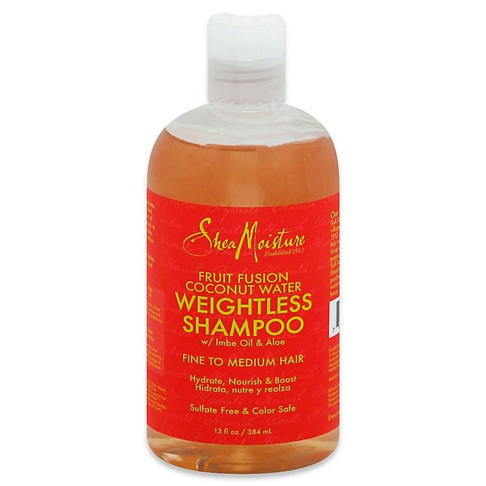 slide 1 of 1, SheaMoisture Fruit Infused Coconut Water Weightless Shampoo, Fine, Wavy Curly Hair, 13 oz