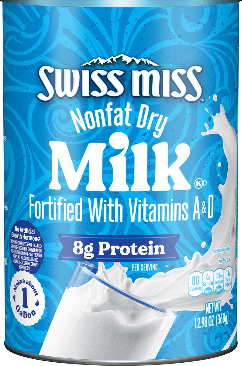 slide 2 of 2, Swiss Miss Nonfat Dry Milk With Vitamins A and D, Makes About 1 Gallon, 12.98 oz., 12.98 oz