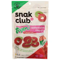 Snak Club Tajin Mild Watermelon Gummy Rings 5 oz