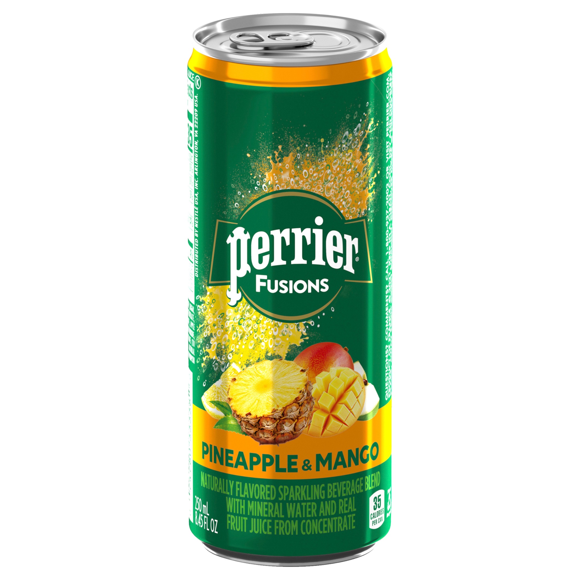 slide 1 of 2, Perrier USA Perrier & Juice Drink Pineapple Mango Slim Can 250mL - Single, 8.45 oz