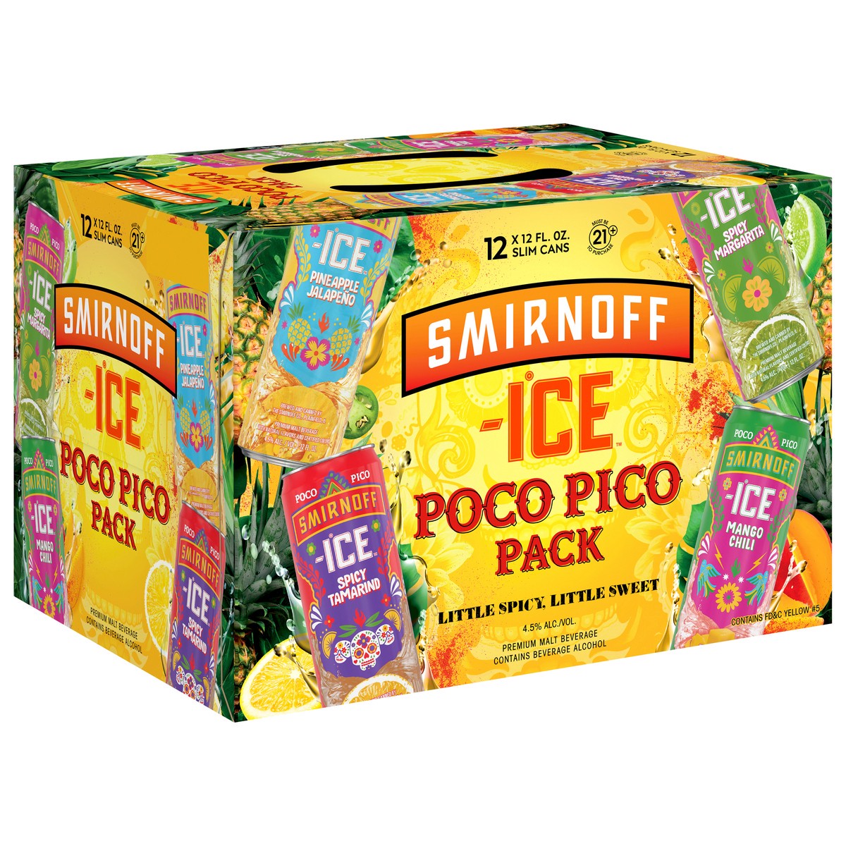 slide 9 of 9, Smirnoff Ice Poco Pico Variety Pack, 12 fl oz, 12 Pack Cans, 4.5% ABV, 144 fl oz